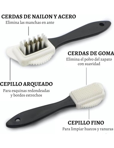 CEPILLO CALZADO ANTE 4 CARAS COMBINADO