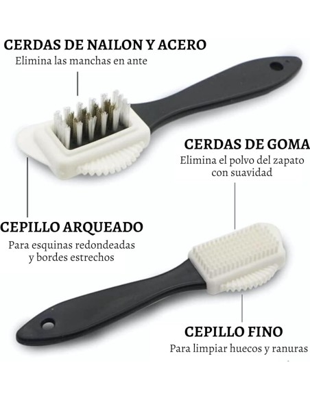 CEPILLO CALZADO ANTE 4 CARAS COMBINADO