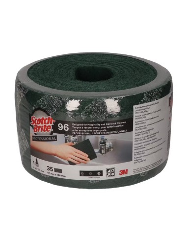 Rollo de fibra verde profesional Scotch-Brite 96 de 3M de 6 metros de longitud.
