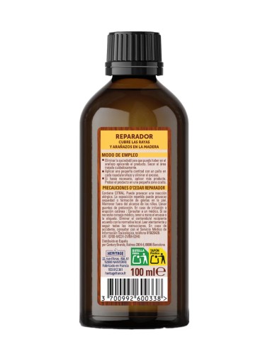 Botella de 100 ml de Ocedar para muebles oscuros, brillo garantizado.