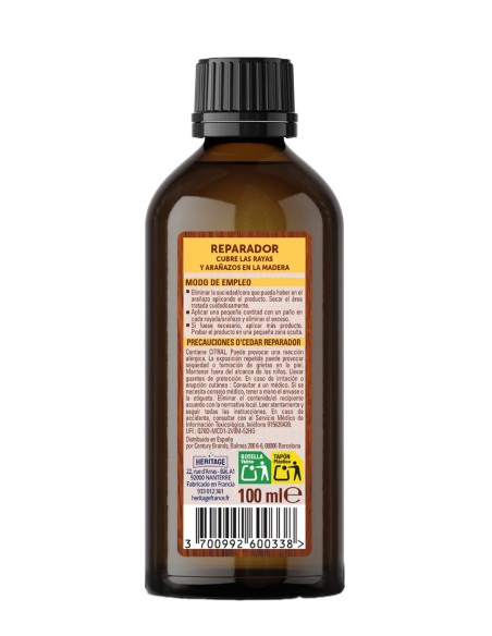 Botella de 100 ml de Ocedar para muebles oscuros, brillo garantizado.