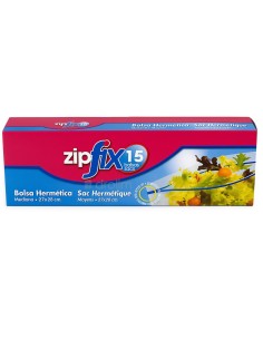 Zipfix Bolsas Congelación Zip Medianas 28x27 cm 15 Uds