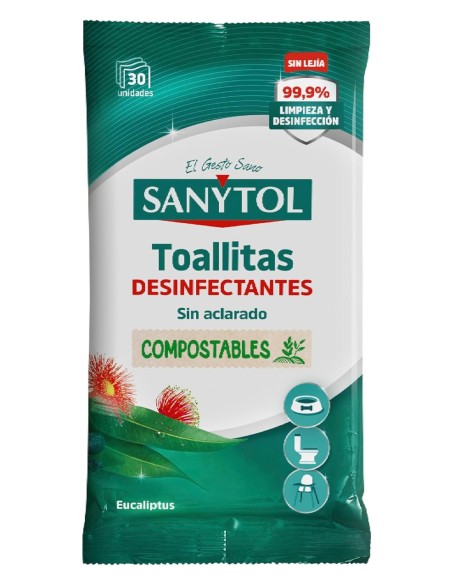 Sanytol Toallitas Desinfectantes 24 uds | Higiene sin lejía