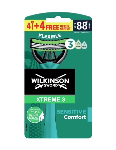 Maquinilla desechable Wilkinson Xtreme III Sensitive pack 8 uds