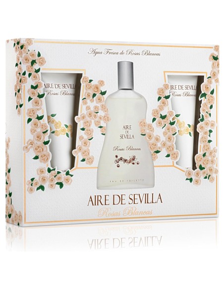 Set de regalo Aire de Sevilla Rosas Blancas completo.