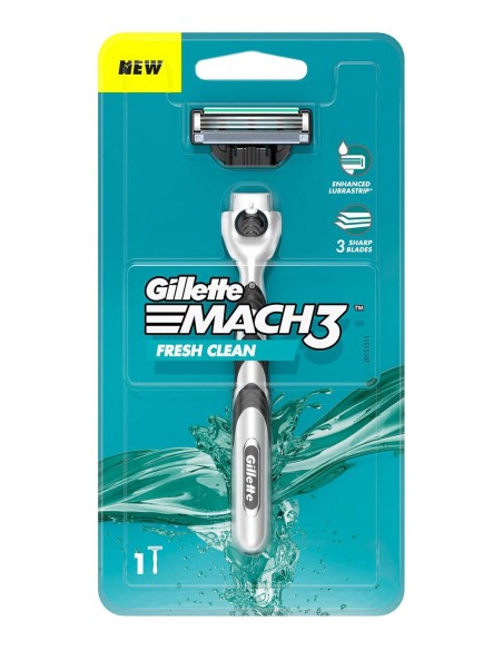 Máquina de afeitar Gillette Mach3 Fresh Clean.