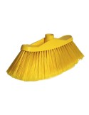 ESCOBA COLOR AMARILLO CURVA SIN MANGO FIBRA SUAVE