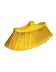 Escoba curva de fibra suave amarilla limpieza