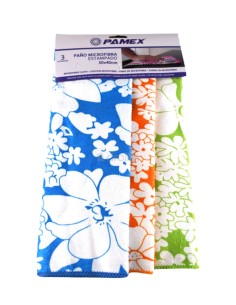 Bayeta microfibra Pamex estampada, pack de 3 unidades. 2