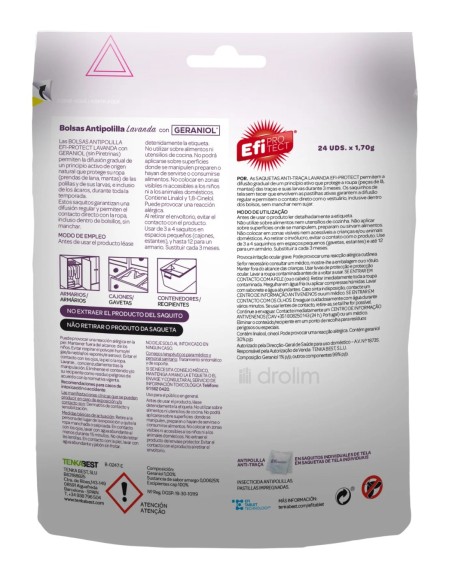 Bolsas Antipolillas Efi Protect con Lavanda