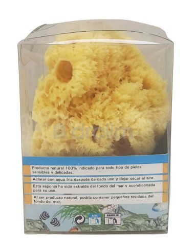 Esponja natural suave para el cuidado de la piel.