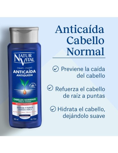 Envase Champú Anticaída Natur Vital para cabellos normales