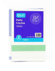 Paño de Cocina Vajilla - Algodón y Poliéster (2 uds)