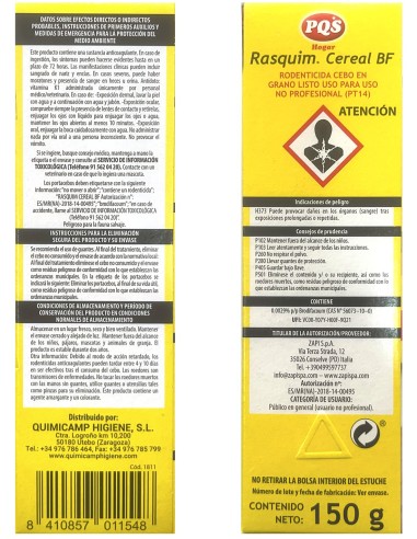 Raticida Cereal BF Rasquim Anticoagulante 150g