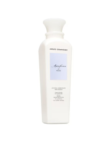 Envase de Adolfo Dominguez Agua Fresca de Rosas locion hidratante perfumada de 500 ml