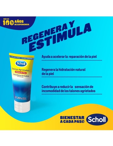 Tratamiento Scholl para pies secos y agrietados.
