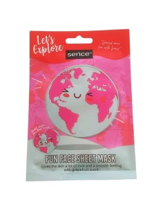 Mascarilla de tejido para rostro SENCE con pomelo.