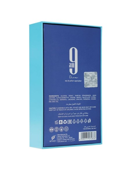 Perfume unisex Afnan 9 am Dive 100 ml.