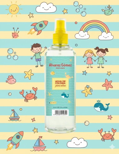 Agua de colonia infantil fresca en spray 300ml.