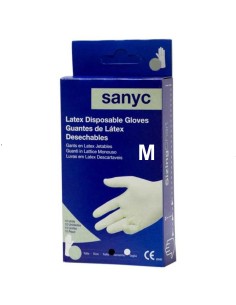 Pack 10 guantes de látex talla 7.