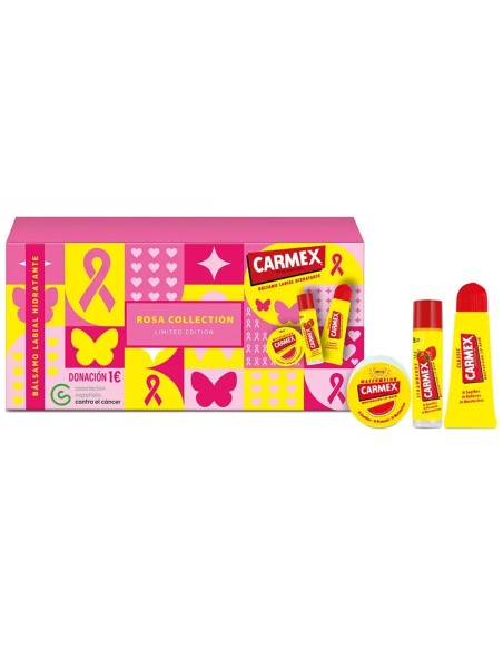 Estuche colección Carmex 3 bálsamos labiales.
