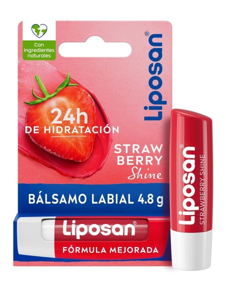 Bálsamo labial LIPOSAN Strawberry Shine.