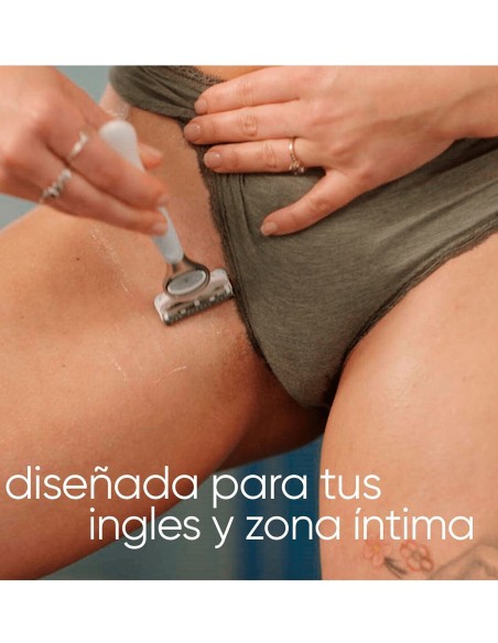 Máquina depilatoria Gillette Venus zonas sensibles.