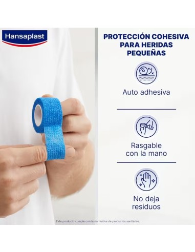 Hansaplast Venda Cohesiva Dedos Azul 5m x 2,5cm