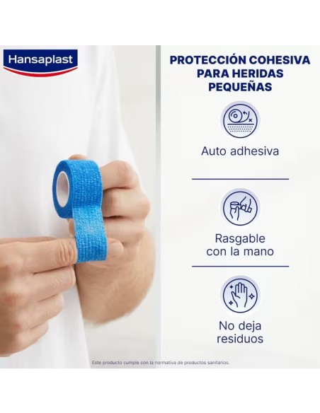 Hansaplast Venda Cohesiva Dedos Azul 5m x 2,5cm