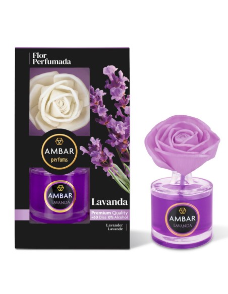 Ambientador Flor de Ambar lavanda.