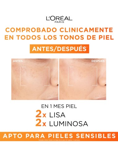 Serum facial L'Oréal con dosificador y Vitamina C.