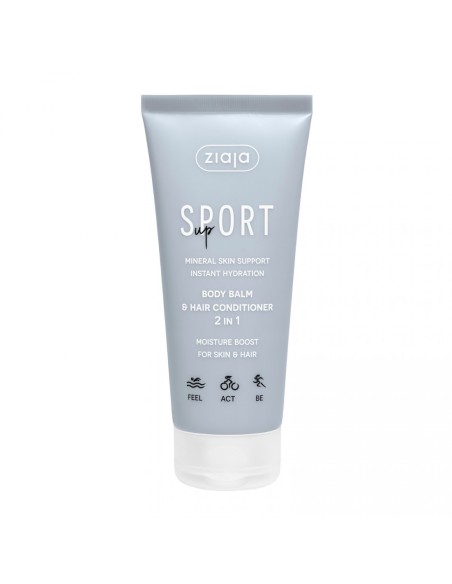 Bálsamo Ziaja Sport para cuerpo y cabello.