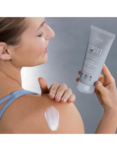 Acondicionador capilar y bálsamo corporal Ziaja.