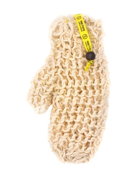 Guante de baño de sisal para exfoliación.