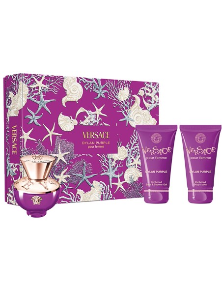 Estuche Versace Dylan Purple Femme con perfume 50 ml, gel y body lotion