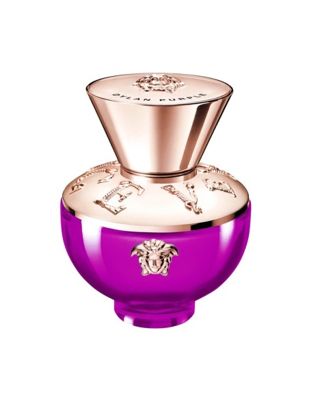 Frasco de perfume Versace Dylan Purple 100 ml púrpura y oro