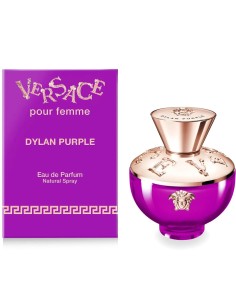 Frasco de perfume Versace Dylan Purple 100 ml púrpura y oro 2