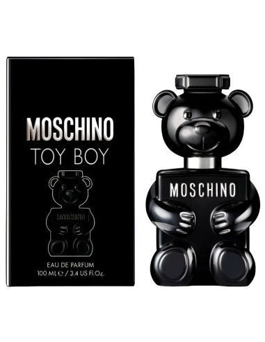 Moschino Toy Boy EDP 100ml frasco con forma de oso negro y caja