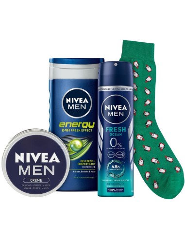 NIVEA FOR MEN SET DE CUIDADO HIDRATANTE + CALCETINES