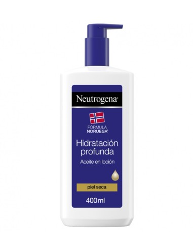 Loción corporal hidratante con vitamina E para piel seca.