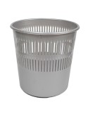 PAPELERA PLASTICO REJILLA 16L GRIS
