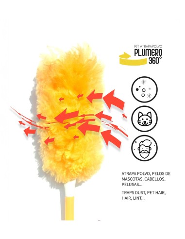 Plumero Atrapapolvo 360º Pamex 1 Mango + 5 Recambios