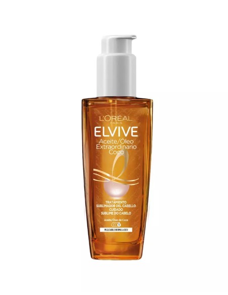 Elvive Aceite Extraordinario Coco. Nutrición para pelo seco.