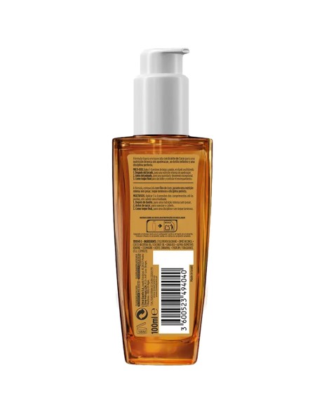 Aceite capilar Elvive Coco 100 ml. Aporta brillo sin engrasar.