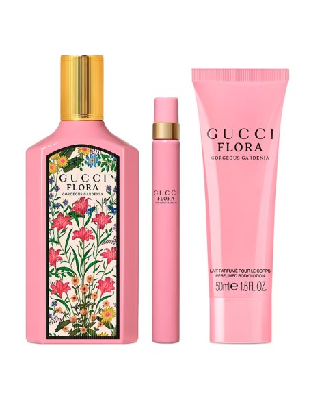GUCCI FLORA GORGEOUS SET GARDENIA EDP VAP 100ML + MINI 10 ML + BODY 50 ML