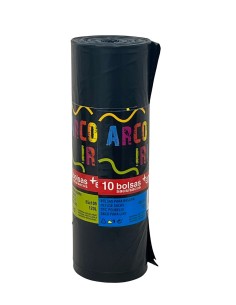 Saco de basura ARCOIRIS negro 85x105 cm, capacidad 100 litros.