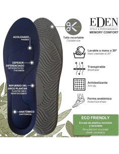 Plantilla EDEN Memory Comfort recortable. 2