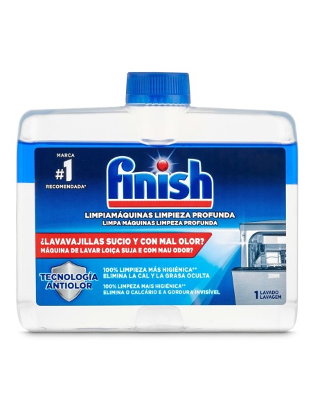 inish Limpiamáquinas líquido 250 ml para un lavavajillas impecable.