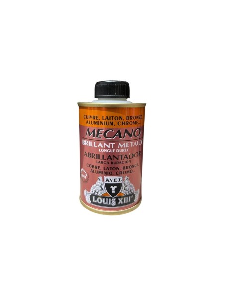 Mecano Limpia Metales Abrillantador líquido en botella de 125 ml.