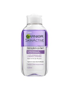 Desmaquillador de ojos Garnier Skin Active bifásico 2 en 1, 125 ml.